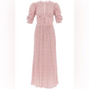Rotate Heart Printed Maxi Flowy Dress